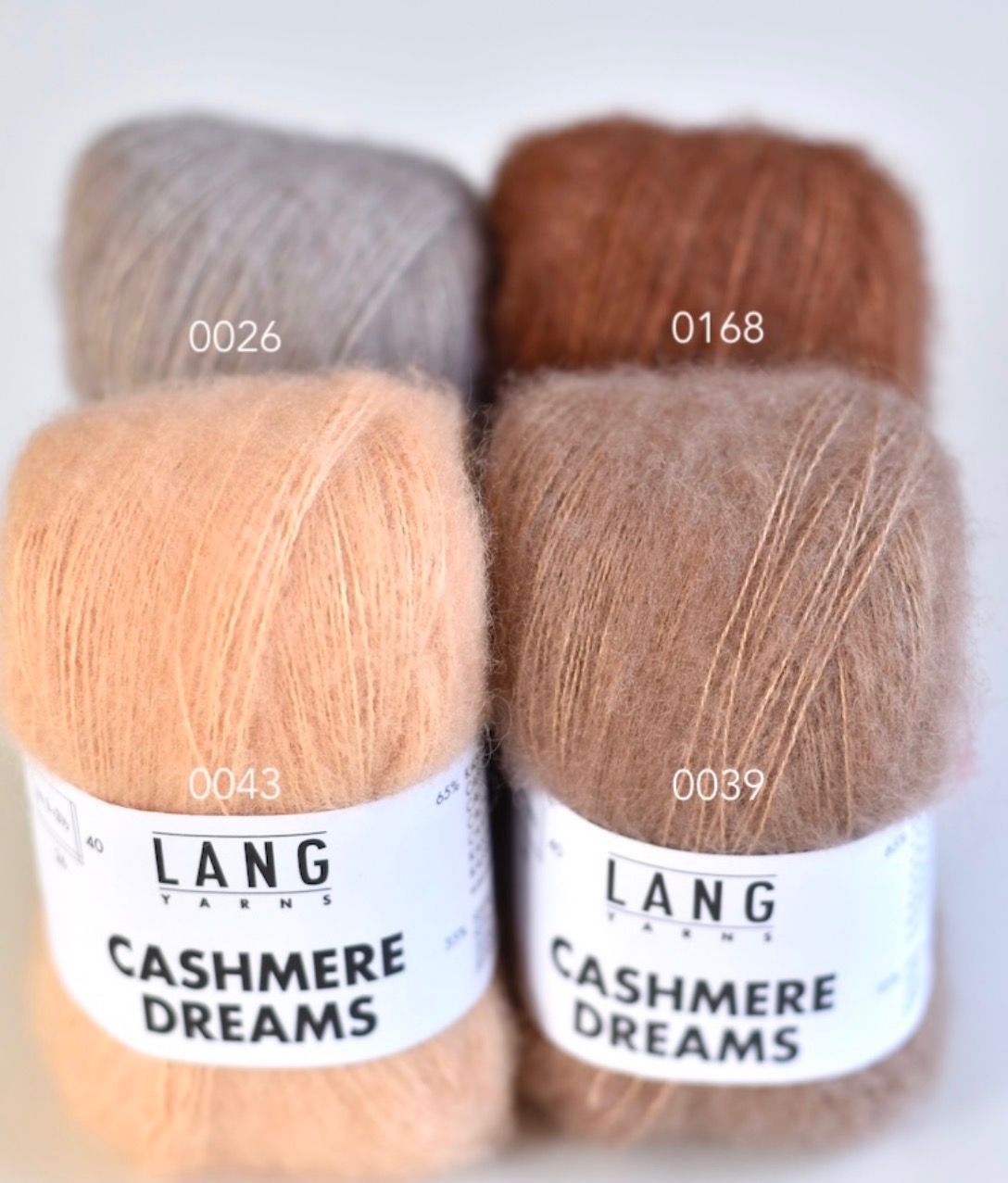 Kashmirgarn, fyra nyanser